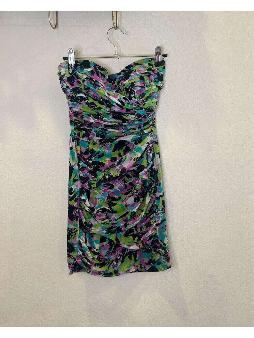 Y2K Strapless Ruched Mini Dress
